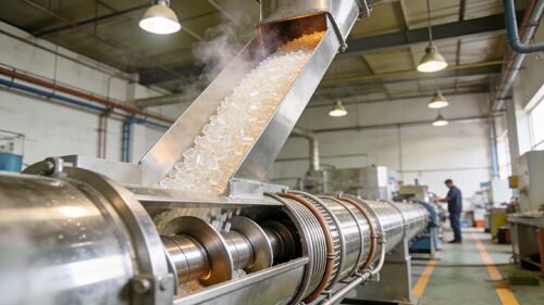 Последние решения компании о Интегрированное решение для охлаждения и транспортировки высокотемпературных пластиковых гранул