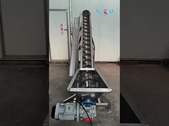 Настраиваемый наклонный винтовой конвейер из нержавеющей стали для настраиваемого автоматического питателя