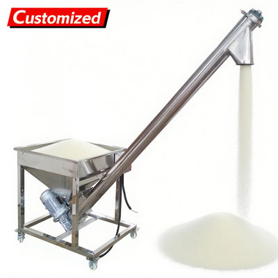 Хорошая цена. oem Automatic Screw Powder Feeder Machine Stainless Steel Vibrating Inclined Conveyor Hopper with 4.5'' Diameter Auger Loader for Spices, Resin & Granular Materials 3m³/h Capacity 110V онлайн