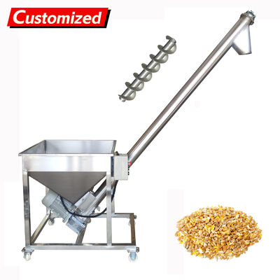 Хорошая цена. oem Vertical Spiral Powder Conveyor 1100W Screw Type Automatic Granule‌ Conveyor 1400r/min Stainless Steel Spiral Feeding Machine with 66.93