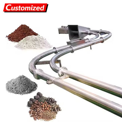 Хорошая цена. Изготовленный на заказ полностью закрытый конвейерный трубопроводный цепной конвейер, подходящий для производителей цемента, муки и золы. онлайн