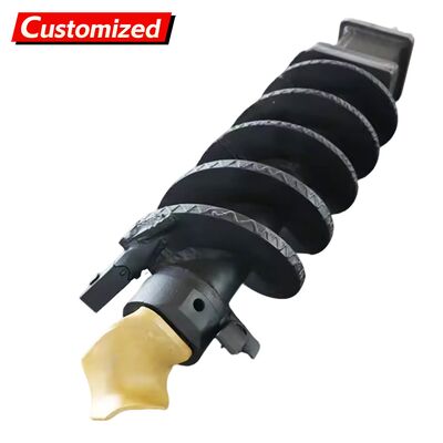 Хорошая цена. Бюджетная буровая машина с настраиваемым шнеком, двухрезцовая однозаходная прямая скальная буровая шнековая буровая установка онлайн